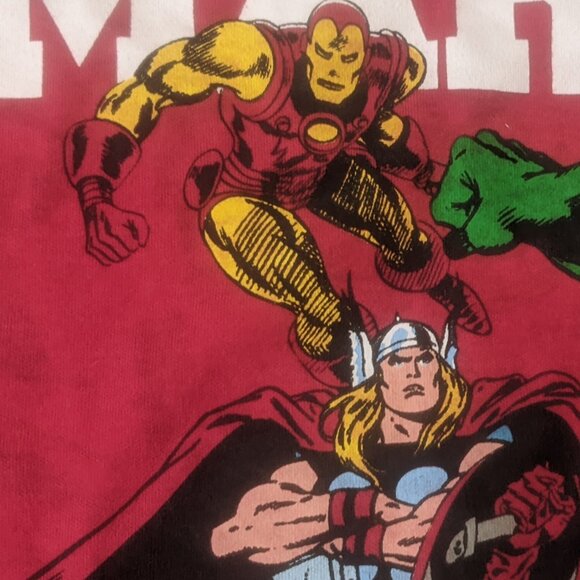 Marvel Comic Heroes Reversible Sweatshirt Red and Black *Size Youth XL/Adult S - Picture 4 of 16